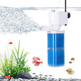 Fishkeeper 4-in-1 aquarium filter front view with compact, quiet filtration.
