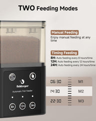 fishkeeper automatic feeder timer and manual mode enable flexible feeding schedules