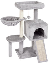 FISH&NAP cute cat tree front view offers a cozy indoor perch