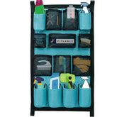 FITLANCE Equine Long Trailer Door Caddy mounted on door keeps gear organized.
