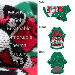 Fitwarm Chillin with My Snowmies sweater closure and neck area closeup