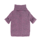 Fitwarm dog sweater lavender back view shows cozy warmth for winter walks