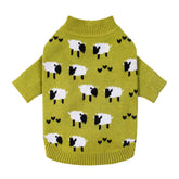 Fitwarm funny sheep dog sweater front view keeps small dogs warm.