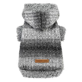 Fitwarm Fuzzy Dog Sweater hooded knit provides cozy warmth for chilly walks.