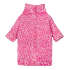 Fitwarm knitted turtleneck dog sweater front view showing snug fit for tiny dogs