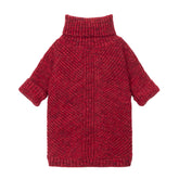 Fitwarm knitted turtleneck dog sweater front view shows cozy warmth for small dogs