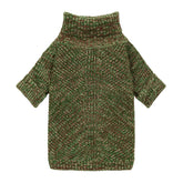 Fitwarm knitted turtleneck dog sweater back view shows secure fit for small breeds
