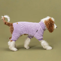 Fitwarm lavender turtleneck collar detail showcases elegant, functional design.