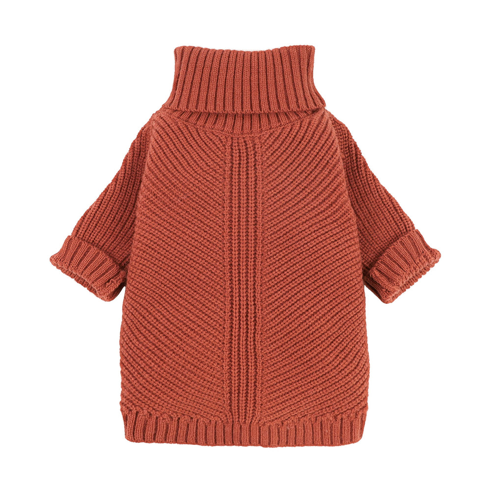 Fitwarm red thermal dog sweater front view for cozy daily warmth