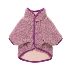 Fitwarm sherpa dog sweater purple front view cozy thermal layer
