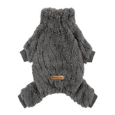 Fitwarm turtleneck fleece dog sweater pajamas front view for snug warmth on cold days.