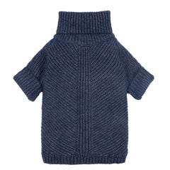 Fitwarm Turtleneck Knit Dog Sweater front view shows cozy warmth for small dogs.