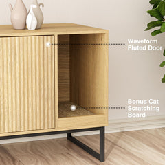 FiveWillowise scratch-pad entrance encourages claw care with reduced mess