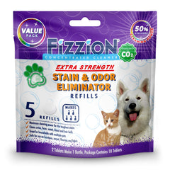 Fizzion Pet Stain and Odor Extra Strength bottle-dispense shows convenient cleaning solution.