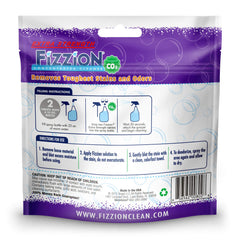 Fizzion Pet Stain and Odor extra strength tablets packaging highlights easy refill system.