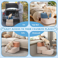 FKSLIFE Dog Stairs high-density foam provides sturdy support for small pets.