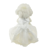 FLAdorepet white dress tutu bowknot for small dogs at weddings
