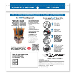 Flair Equine Nasal Strips during training help horses breathe more comfortably while exercising.