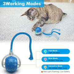 FLERDMAU bola interactiva con chirridos, estimula exploración sensorial del gato