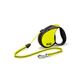 FLEXI Neon Reflect leash cord extended to 16 feet for confident outdoor walks.