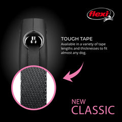 FLEXI New Classic 360° tape guidance reduces tangles during walks.