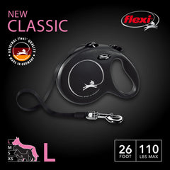 FLEXI New Classic one-handed brake, pause, and lock for confident handling.