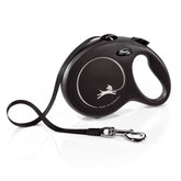 FLEXI New Classic tape leash 26ft black for large dogs enabling long-range walks