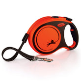 FLEXI Xtreme tape leash extended to 26 ft for large dogs, offering smooth control.