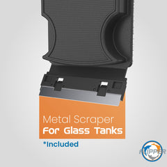 FL!PER aquarium glass cleaner with scrubbing pad for effective stain removal