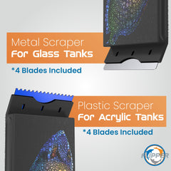 EDGE Puffer dual blades pack engaged for thorough scrub and scrape on algae