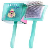 Floof by Brodie slicker brush main image shows ergonomic handle for comfortable grooming.