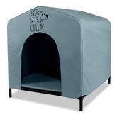 Floppy Dawg Just Chillin portable dog house assembled for indoor or outdoor use.