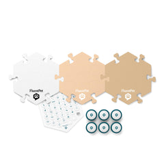 FluentPet hextiles mats organize words for faster pet learning.