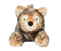 Fluff & Tuff Lobo Wolf Pup ultra-plush outer fabric for cozy snuggles.