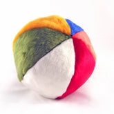 Fluff & Tuff Beach Ball front view with plush exterior for gentle, supervised play.