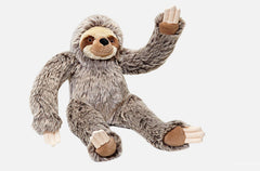Fluff & Tuff Tico Sloth dog toy large with durable Tuffweb for fetch.