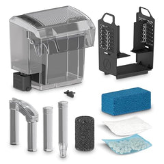 Fluval AC70 filter media compartments demonstrate ready-to-use media for fast setup.