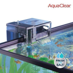 Fluval Aquaclear carbon insert enhances impurity adsorption for crisper water.