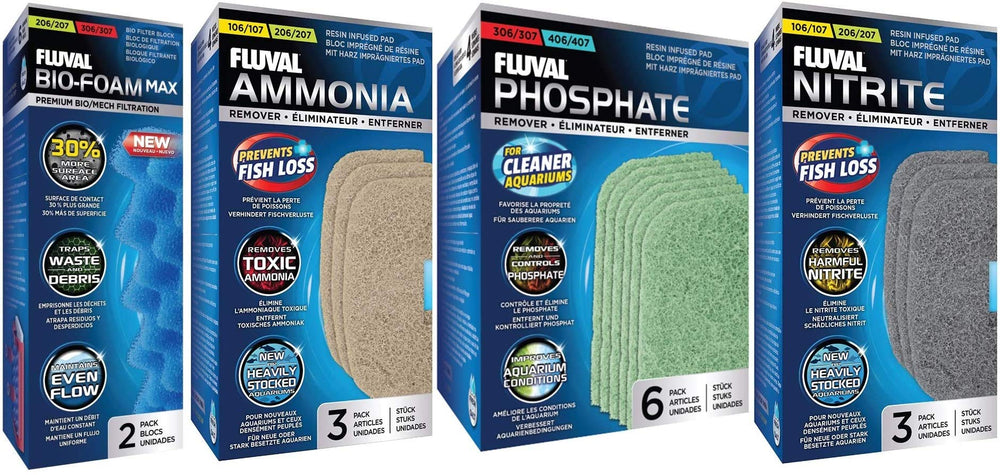 Fluval replacement media bundle for 207 filter enabling cleaner water and safer fish