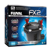 Fluval FX2 under-tank setup shows space-saving filtration for neat aquariums.