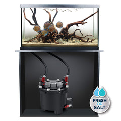 Fluval FX4 media baskets stack enables precise multi-stage filtration.