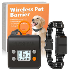 FLYSPEAR wireless pet barrier-hook shows easy indoor boundary placement for dogs.