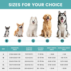 Fnsyay XL dog bed orthopedic foam curve supports joints.