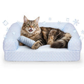 Foamio cat bed cooling cover keeps pets cool on hot days.
