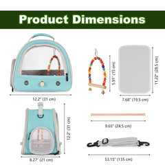FOCZZU parrot travel bag side view highlighting ventilation and easy access