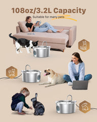 FOFNON cat fountain quiet operation for undisturbed home