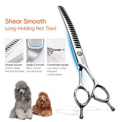 FOGOSP 21-teeth thinning teeth create balanced texture without rough ends.