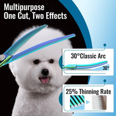 FOGOSP dog grooming scissors with 56 teeth deliver quick, even thinning.