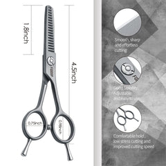FOGOSP grooming shears gray handle enables comfortable clipping during long sessions.