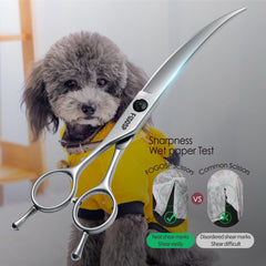 FOGOSP ergonomic lefty screw curved scissors provide smooth opening and closing